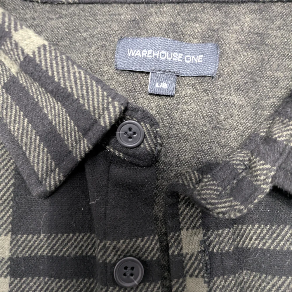 Warehouse Black and Green Plaid Utility Jacket - Picture 3 of 3